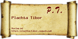 Plachta Tibor névjegykártya
